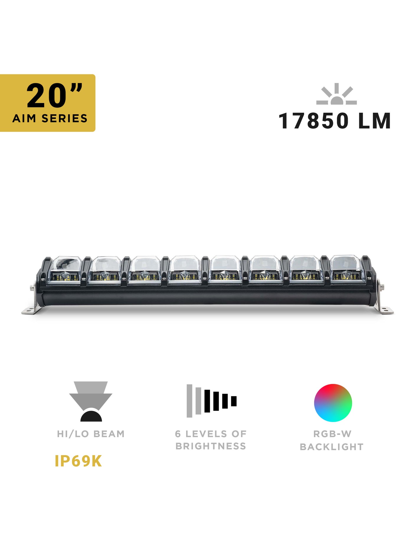 20" AIM Series Light Bar Details - North Lights