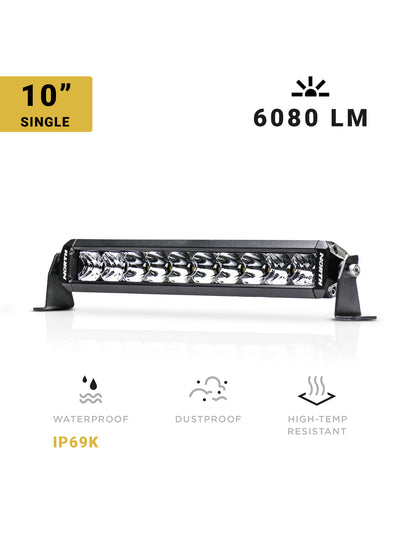 10" Single Row LED Light Bar - Flood/Spot Combo - North Lights