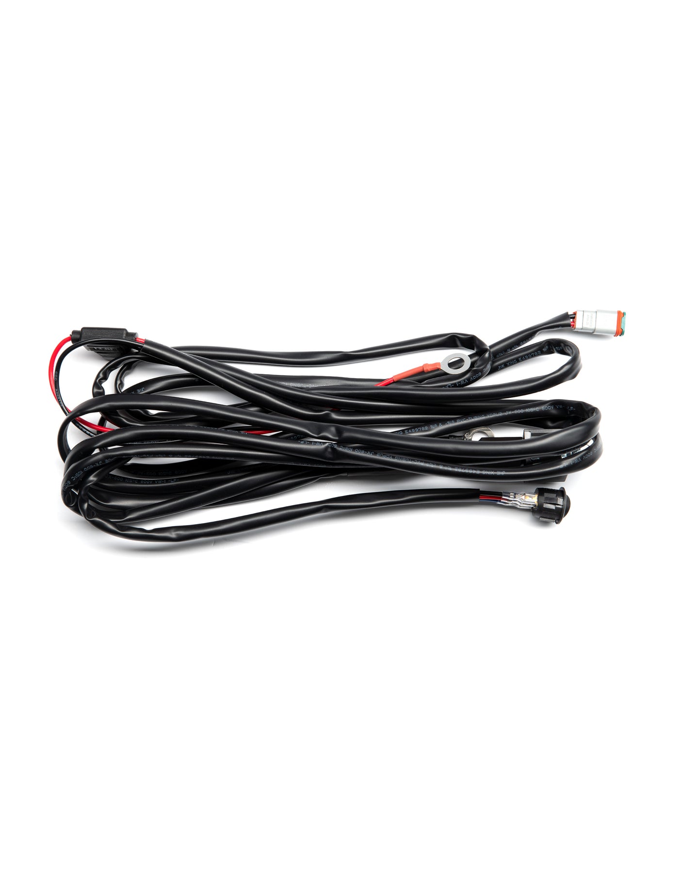 10" or 20" light bar Deutch connector wiring harness with switch - North Lights