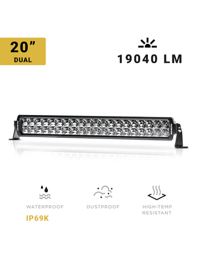20" Dual Row LED Light Bar - Spot/Flood Combo - North Lights