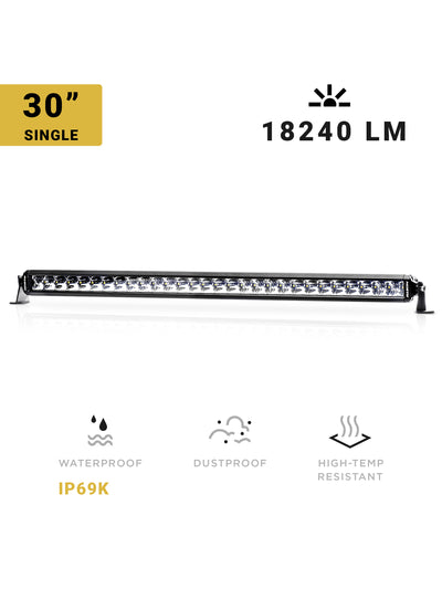 30" Single Row LED Light Bar - Flood/Spot Combo - North Lights