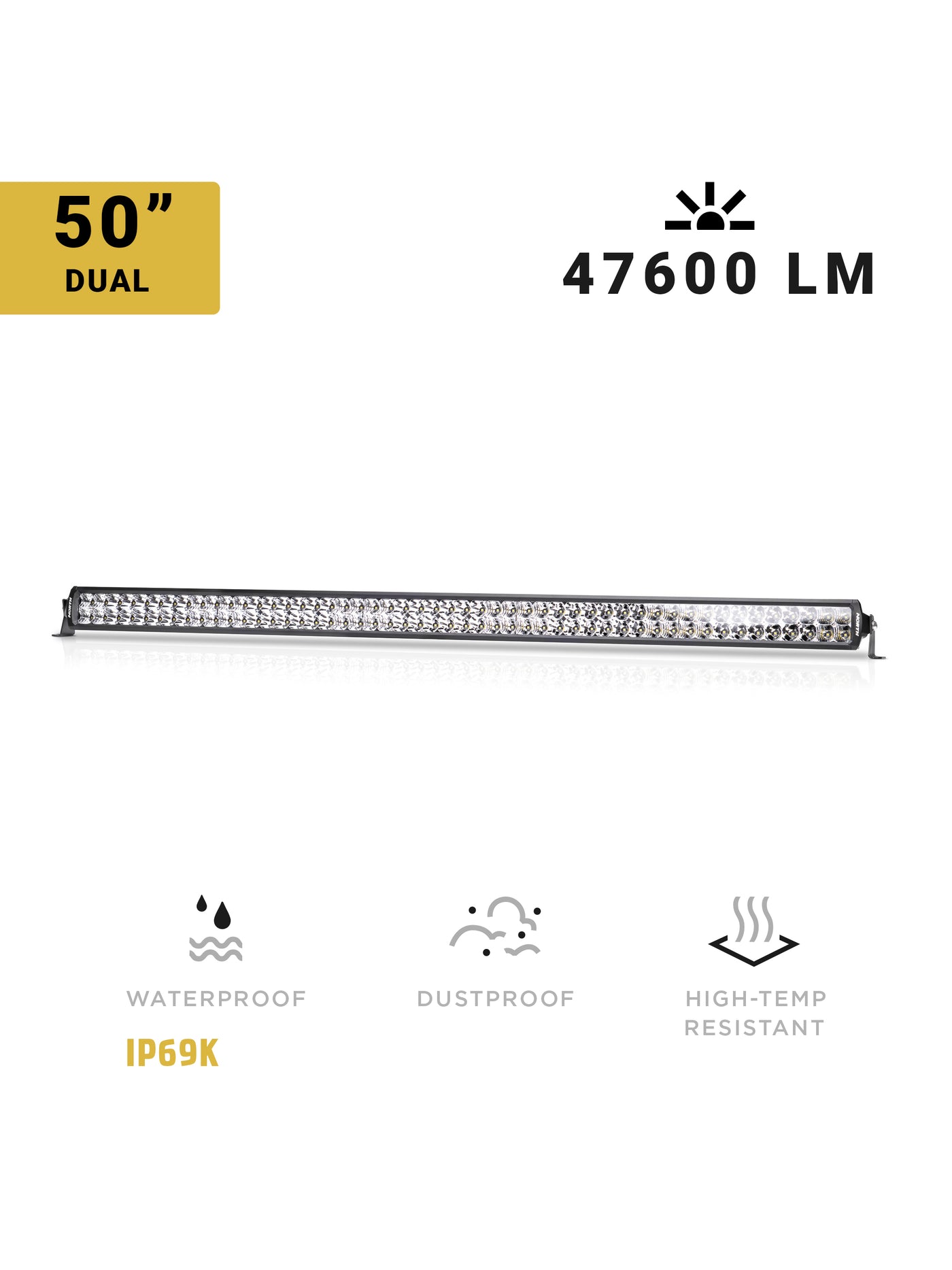 50" Dual Row LED Light Bar - Flood/Spot Combo - North Lights